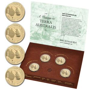 2014 A Voyage to Terra Australis Four Coin Mintmark and Privy Mark Set