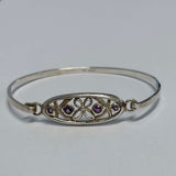 Sterling Silver Amethyst Bangle