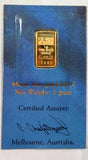 24ct Gold Bullion Assay Certificate Royal Australian Mint