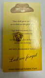 Anzac Day Lest We Forget Hat Pin