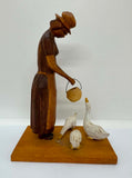 Vintage Kalbar Hand-carved Wooden Folk Art Sculpture