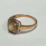 9ct Rose Gold Morganite and Diamond Ring