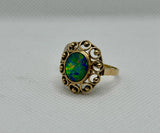 9ct Yellow Gold Opal Doublet Ring