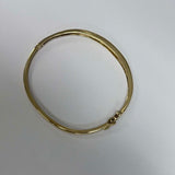 9ct Yellow Gold Channel Set Diamond Hinged Bangle