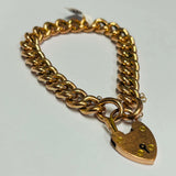 9ct Rose Gold Curb Bracelet with Locket