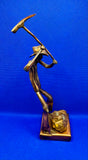 Copper Australian Opal Miner Figurine