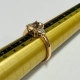 9ct Rose Gold Morganite and Diamond Ring