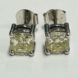 18ct White Gold Solitaire Earrings with Valuation