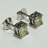18ct White Gold Solitaire Earrings with Valuation