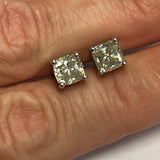 18ct White Gold Solitaire Earrings with Valuation