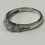18ct White Gold Diamond Trilogy Ring