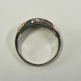 10ct White and Rose Gold Diamond Ring