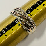10ct White and Rose Gold Diamond Ring