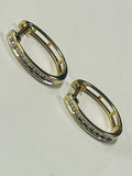 9ct Yellow Gold Diamond Huggie Earrings