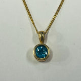 9ct Yellow Gold Topaz Earrings and Necklace Set