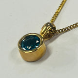 9ct Yellow Gold Topaz Earrings and Necklace Set