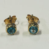 9ct Yellow Gold Topaz Earrings and Necklace Set