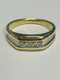 10ct Yellow Gold Diamond Signet Ring MHJ