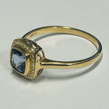 9ct Yellow Tanzanite and Diamond Ring