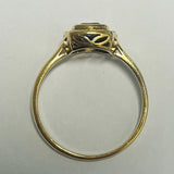 9ct Yellow Tanzanite and Diamond Ring
