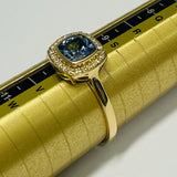 9ct Yellow Tanzanite and Diamond Ring