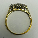 18ct Yellow Gold Diamond Trilogy Ring