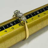 18ct Yellow Gold Diamond Trilogy Ring