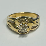 9ct Yellow Gold Diamond Ring
