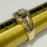 9ct Yellow Gold Diamond Ring