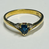 18ct Yellow Gold Sapphire and Diamond Ring