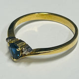 18ct Yellow Gold Sapphire and Diamond Ring