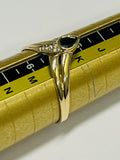 9ct Yellow Gold Sapphire and Diamond Ring