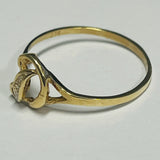 9ct Yellow Gold "D" Diamond Ring
