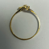 9ct Yellow Gold "D" Diamond Ring