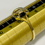 9ct Yellow Gold "D" Diamond Ring