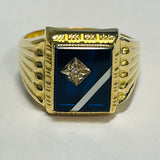 18ct Yellow Gold Diamond Signet Ring