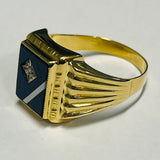 18ct Yellow Gold Diamond Signet Ring