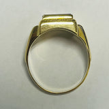 18ct Yellow Gold Diamond Signet Ring