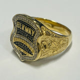 9ct Gold Black and White Diamond Ring Black Money Enterprises