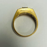 9ct Gold Simulated Ruby and Diamond Ring