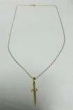 9ct Gold Sword Pendant and Chain
