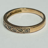 9ct Rose Gold and Diamond Ring