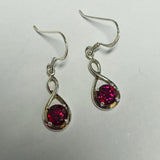 Sterling Silver Cubic Zirconia Earring and Necklace Set