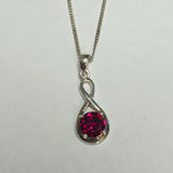 Sterling Silver Cubic Zirconia Earring and Necklace Set