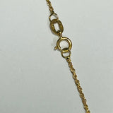 9ct Yellow and White Gold Filagree Heart Pendant on Twist Necklace