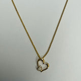 9ct Yellow Gold Diamond Heart Pendant