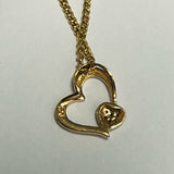 9ct Yellow Gold Diamond Heart Pendant