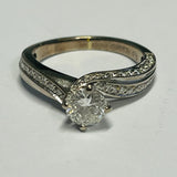 18ct White Gold Diamond Wedding Ring Set MHJ