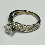 18ct White Gold Diamond Wedding Ring Set MHJ