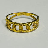 21ct Yellow Gold Chain Ring